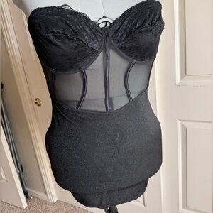 SHEIN Black Strapless Corset Top Dress size 3XL fits size 16, 18, 20